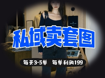 私域卖套图每天3-5单，每单利润99-火树AI资源