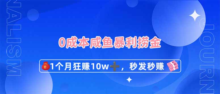 （14257期）0成本闲鱼暴利捞金，1个月狂赚10W+，秒发秒赚新玩法-火树AI资源