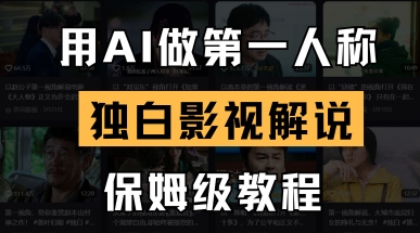 用AI做第一人称独白影视解说，手把手教学，保姆级教程-火树AI资源