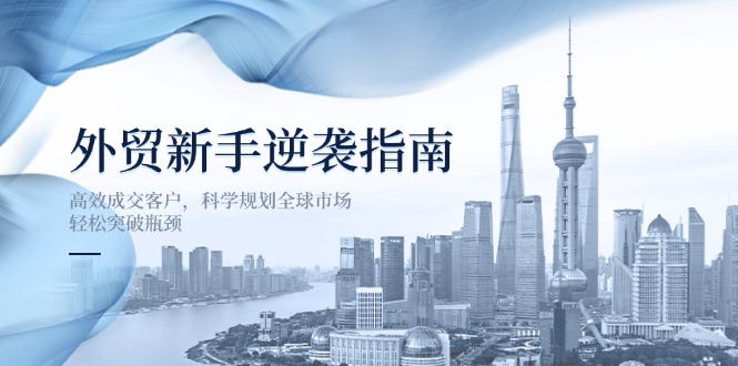 (14201期)外贸新手逆袭指南:高效成交客户,科学规划全球市场,轻松突破瓶颈-火树AI资源